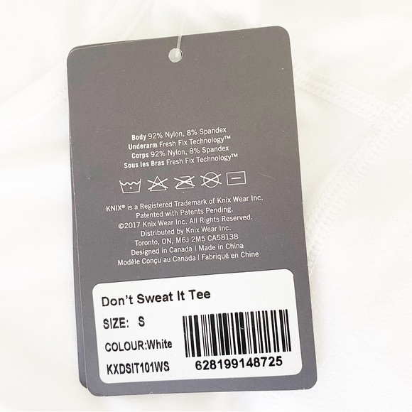 NWT Knix Don’t Sweat It T Shirt White - Picture 9 of 10